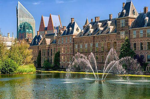 Fountains in Hague Netherlands