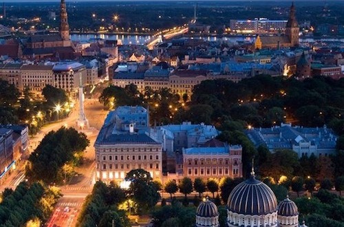 Ariel Shot of Latvia