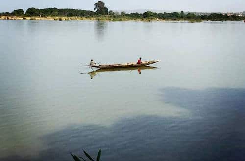 Boat on Niger River Mali