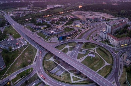 Ariel View of Lietuva Lithuania