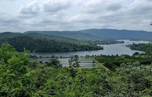 Volta Lake in Ghana