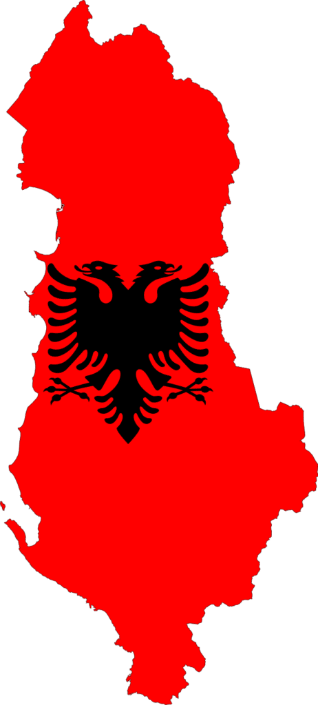 Albania Flag map