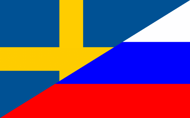Flag of Sweden and Russia