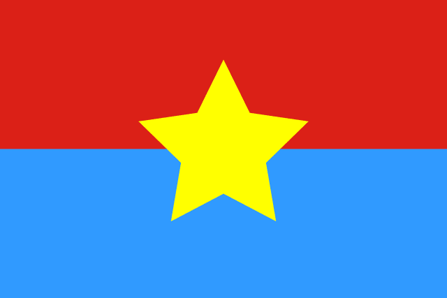 Flag of the National Liberation Front of South Vietnam pre-1955 star edition