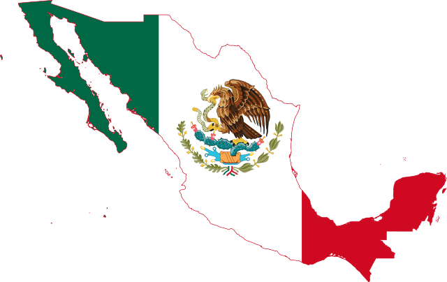 Mexico Flag Map