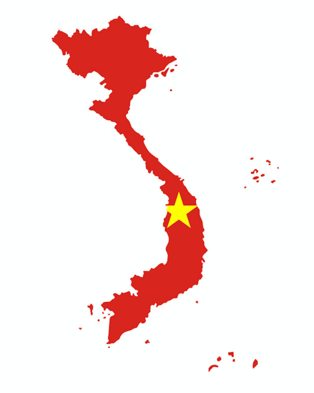 Vietnam flag map