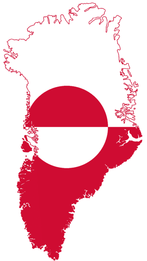 Greenland Flag Map