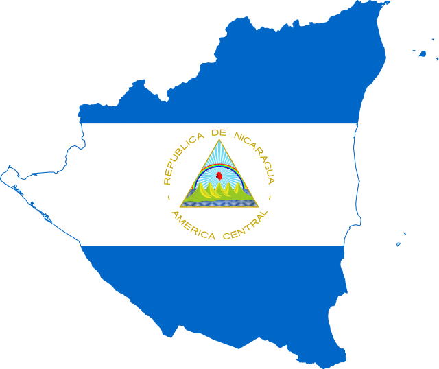 Nicaragua Flag Map