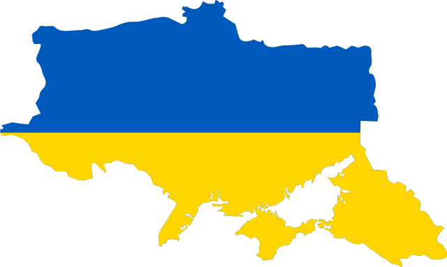 Ukraine Flag Map